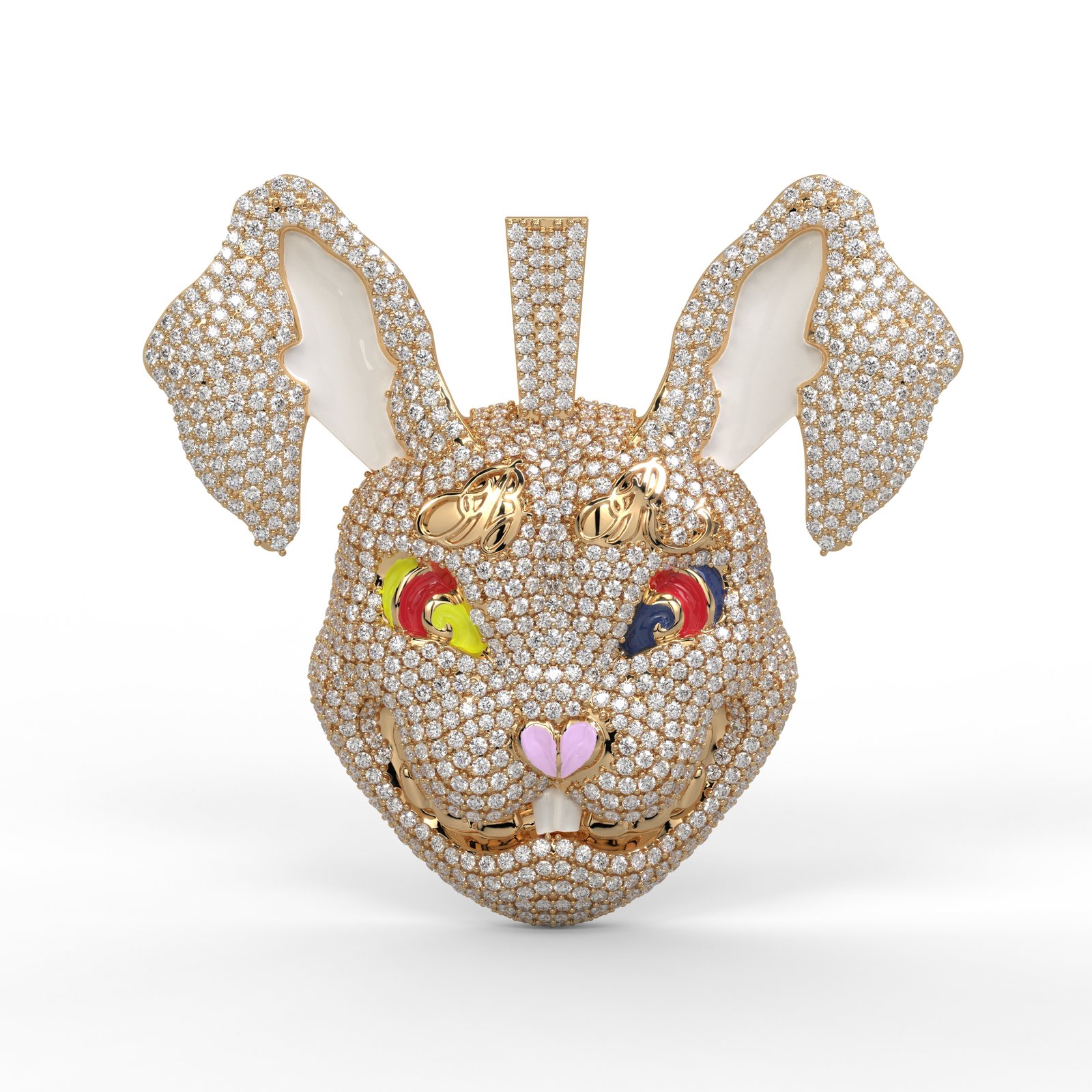 Diamond Rabbit Pendant